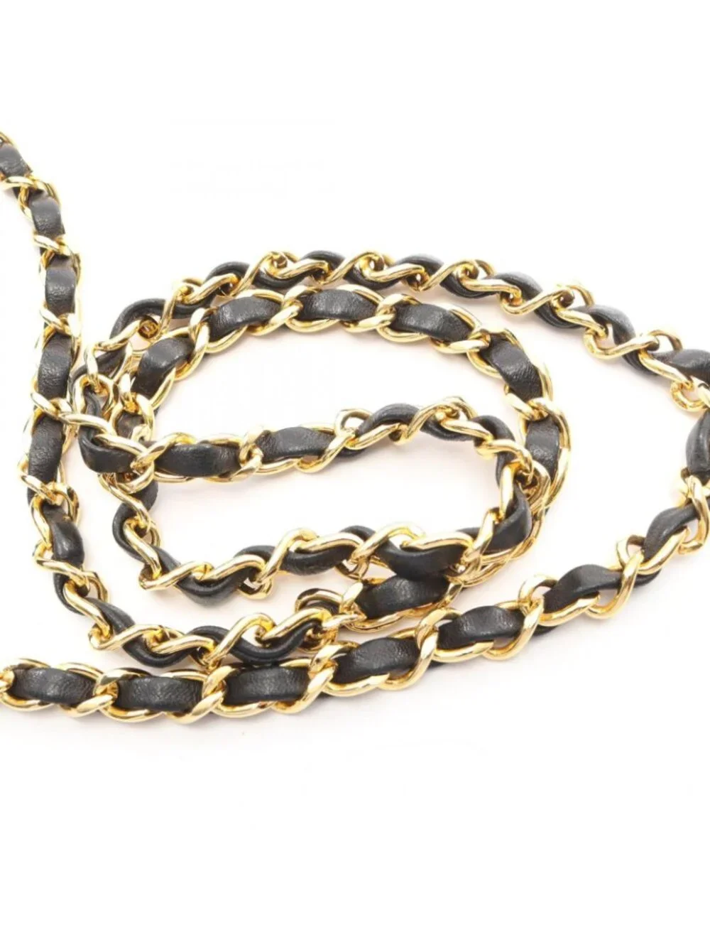 Chanel Shoulder Bag Quilted Black Leather Chain